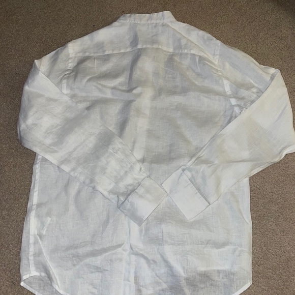 Free line 100% linen button up shirt size L - Picture 3 of 4
